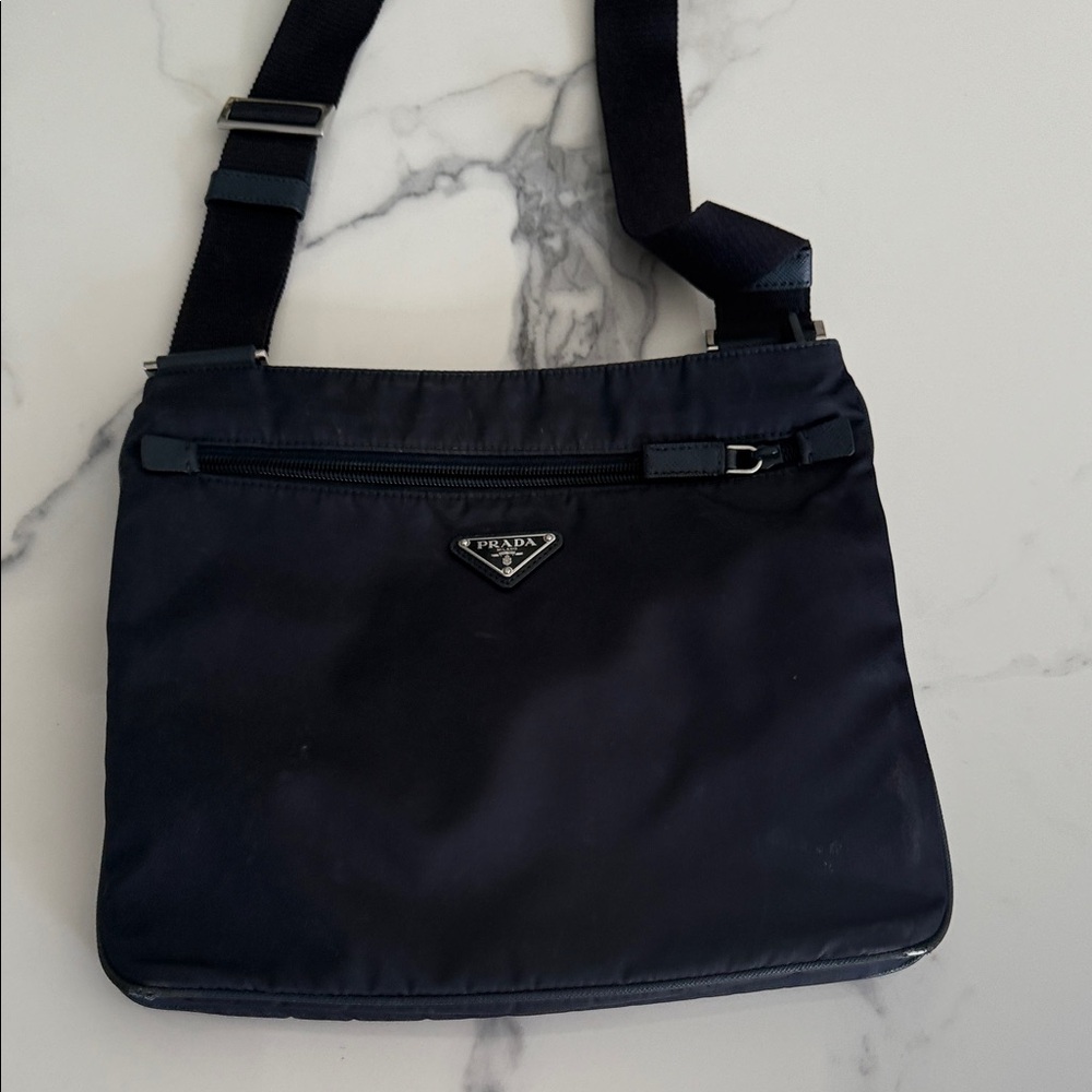 Prada Navy Men's Messenger Bag